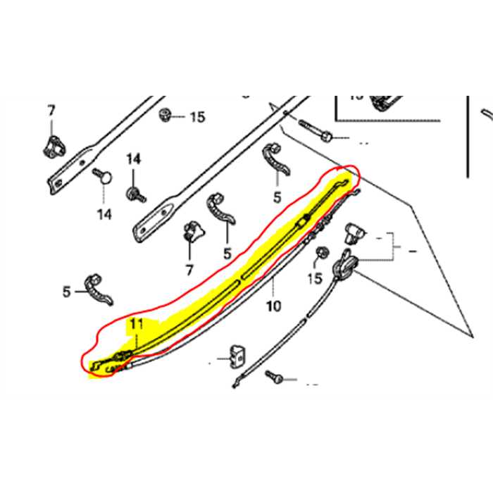 Cable complet frein moteur HONDA HRG465, 54530VH4N11, 54530-VH4-N11