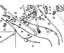 Cable embrayage principal HONDA F560, 54510-734-000, 54510-734-T50