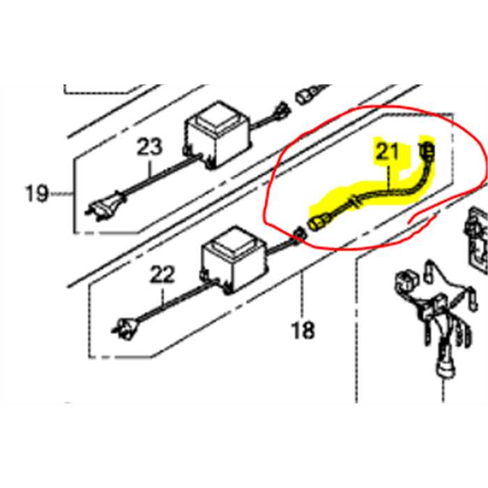 Cable de prolongement transformateur HONDA Miimo, 31782VP7003, 31782-VP7-003, allonge transfo miimo