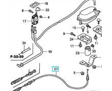 Cable embrayage de lame HONDA HF2315 avec dépression, 06724799003, 80523-VK1-003