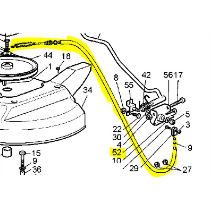 Cable enclenchement de lame HONDA HF2220K1 - CastelGarden 122cm, 820046110, CG82004611H0