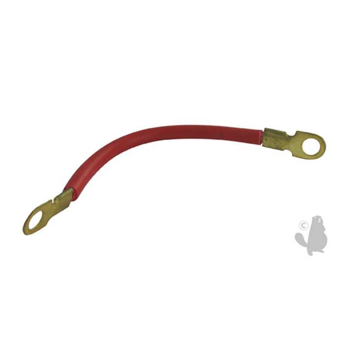 Cà¢ble batterie rouge à  6 conducteurs avec gaine poly vinyl diam Oeillet : 10mm L: 203mm., 2400444, 240-0444