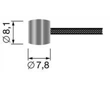 CABLE UNIVERSEL AVEC UN TONNEAU 5.5X6 LONG. 2500MM DIAM1.5MM, 630-6970, 6306970