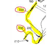 Cable de gaz KUBOTA w5019, 65661-4238-0, 6566142380