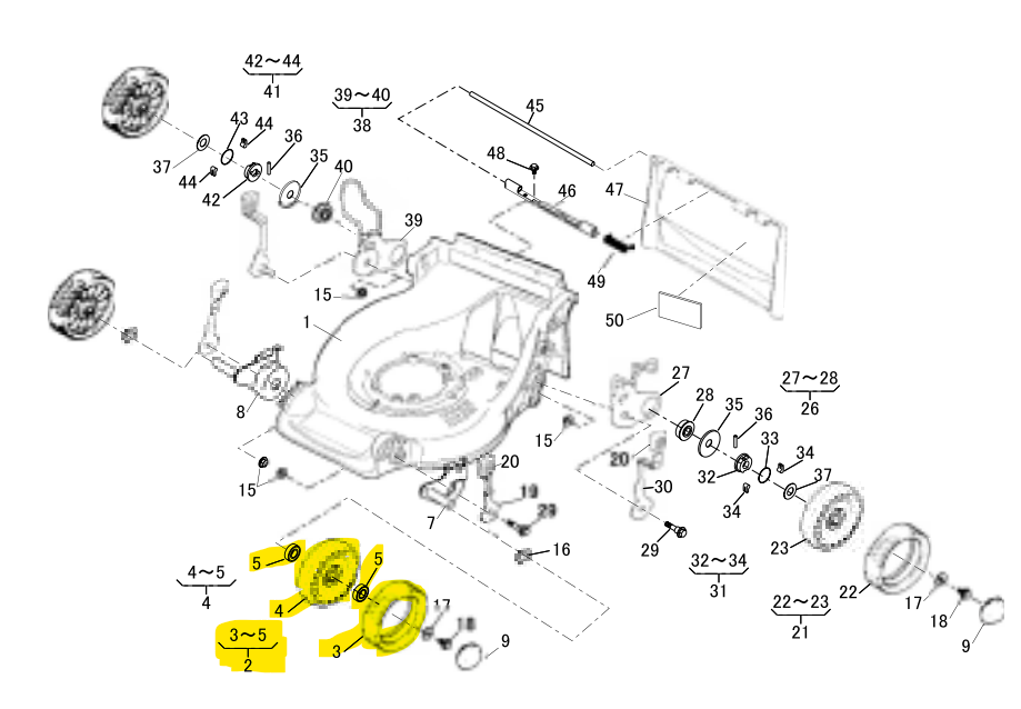 Roue avant complète Iseki SW4190-BE4