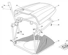 Cadre de bac de ramassage T-Cut 92 cm xG160hd, 82800111/0, 382800111/0