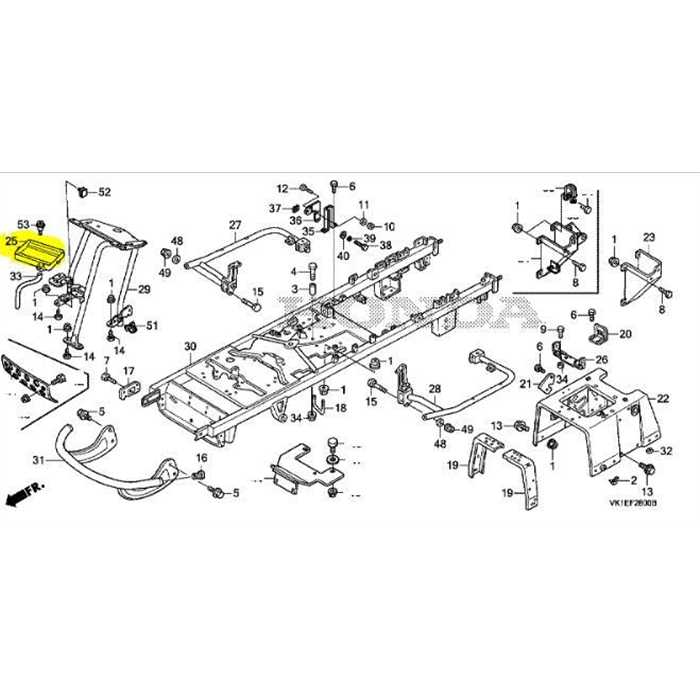 Cadre batterie Honda HF2315, 80440-VK1-003, 31551-VK1-F01, 80440VK1003