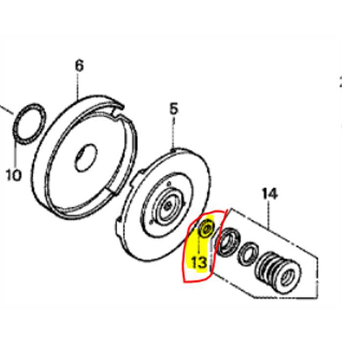 Cale de réglage pompe a eau HONDA, 78122YB0003, 78122-YB0-004