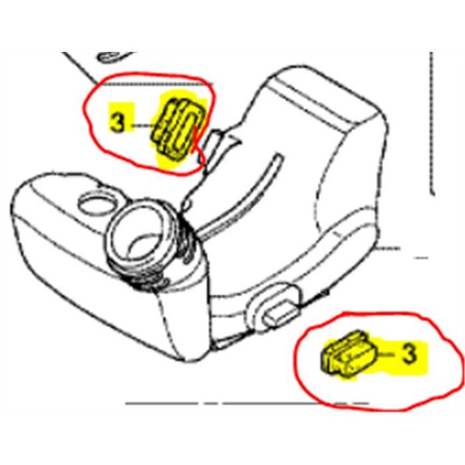 [17533-Z0H-000] Caoutchouc support réservoir HONDA GX25-GX35 - a la pièce, 17533Z0H000, 17533-Z0H-000