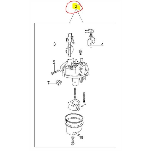 [66150143] Carburateur complet EFCO moteur EMAK - loncin pf70fa, L66150143, 66150143, 170020452-0001, 170020452-T350,  170020661-0002. LC170020452-T350,  LC170020661-0002, 55800393, 520-8466, 5208466