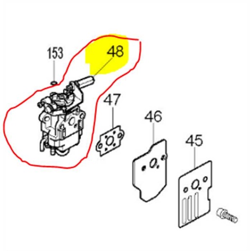 [DA00000417] Carburateur complet Makita em2600u, 00000417, DA00000417