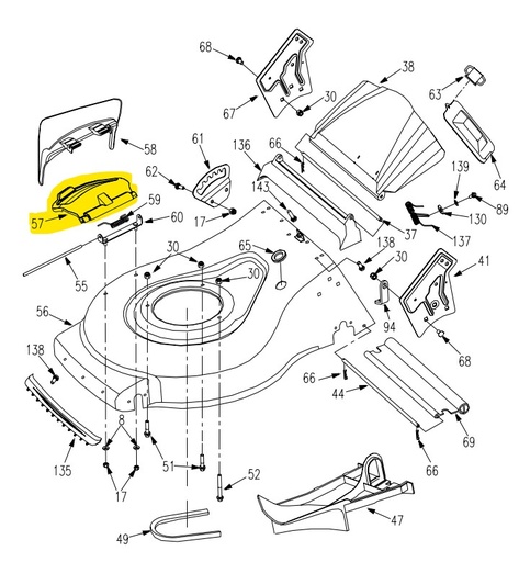 [MZ500H2000016] Bouchon déflecteur latéral GTM500SP1SCH, MZ500H2000016