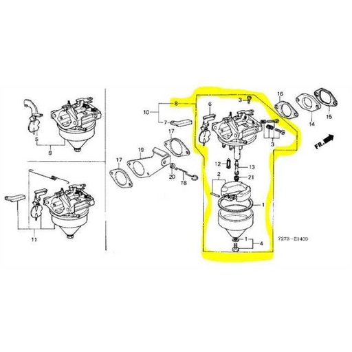 [16100-883-105] Carburateur Complet Honda G200 (BB30A G), 16100883095, 16100-883-095