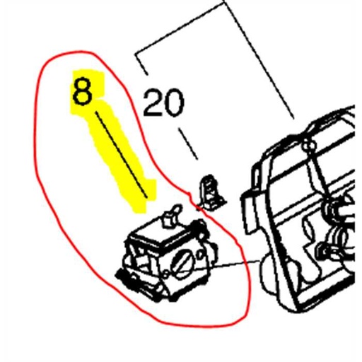 [A021-001660] Carburateur complet Shindaiwa 598, A021001660, A021-001661, A021001661