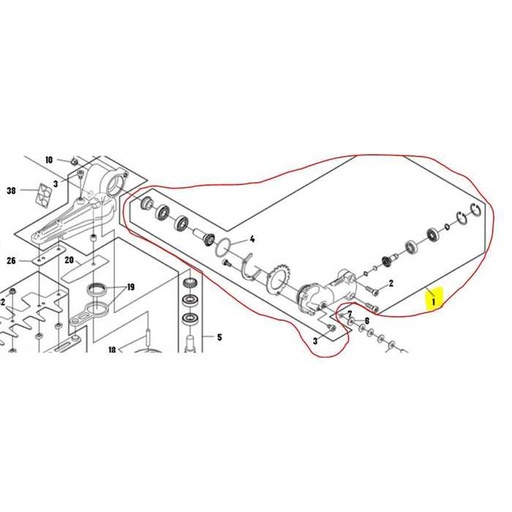 [41100-VP8-010HE] Carter d'engrenage complet HONDA Versatool SSHH, 41100VP8010HE, 41100-VP8-010HE