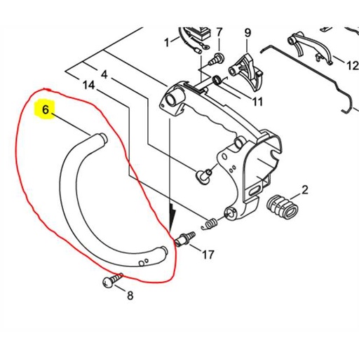 [C400-000050] Anse de maintien élagueuse ECHO-Shindaiwa 280ts, C400000050, C400-000050