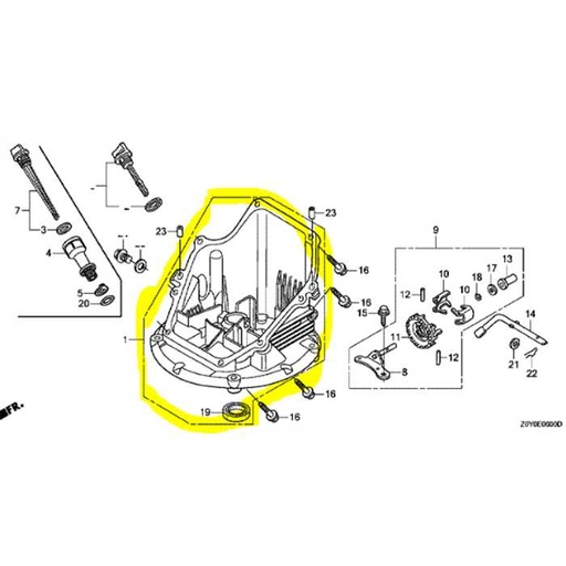 [11300-ZM0-405] Carter inférieur GCV135, 11300-ZM0-405