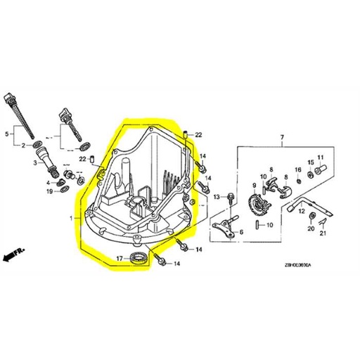 [11300-ZM0-406] Carter inférieur GCV135, 11300-ZM0-406