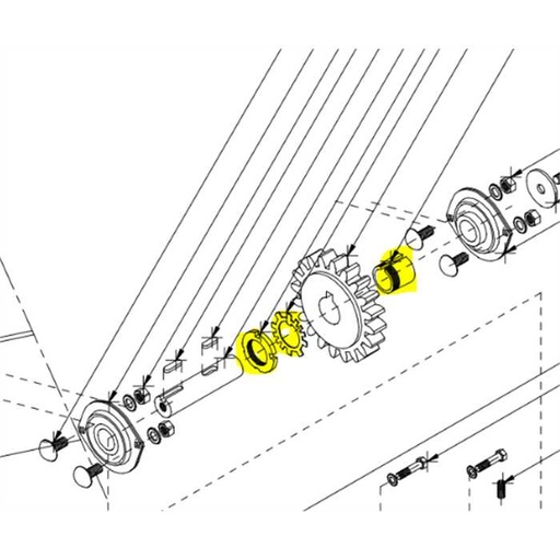 [BB 502 230 500] centre pignon eliet gzc1000 engazonneuse h 2305 BB502230500, BB 502 230 500, BB502230500