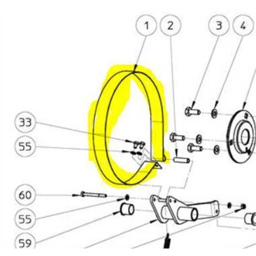 [MPA 01 051 470] cerceau de frein broyeur Eliet prof5 MPA01051470, MPA 01 051 470, MPA01051470