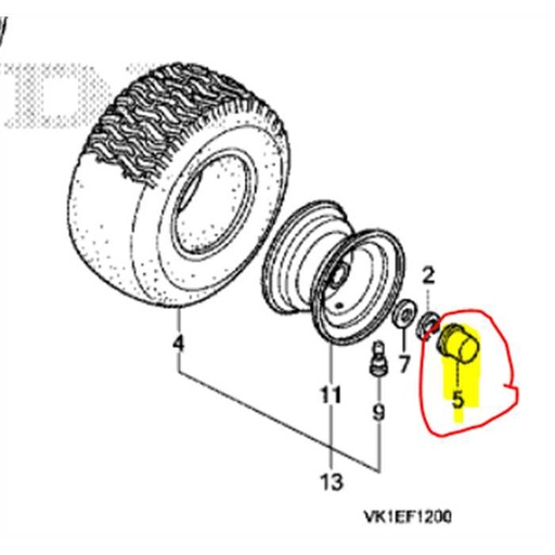 [80260-VK1-003] Chapeau de roue HONDA - CastelGarden, 80260-VK1-003, 80260VK1003