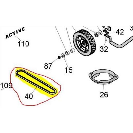 [AC-50324] Courroie de transmission Z31 1/2 ACTIVE 5450, 50324, AC50324