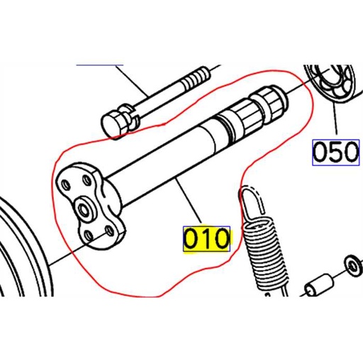 [K2053-15630] Arbre de pto KUBOTA G23, K2053-1563-0, K2053-15630