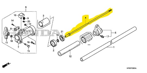 [41411-VP8-001HE] Arbre de transmission HONDA umc425, 41411-VP8-001HE