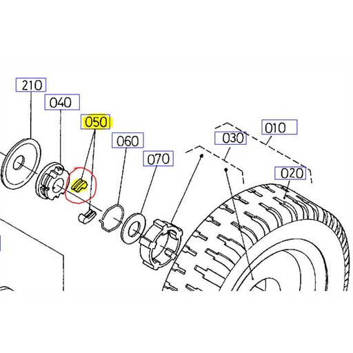 [65601-3222-0] Cliquet traction KUBOTA série W - à la pièce, 65601-32220, 65601-3222-0, 653043224, 65601-3222-4, 65601-32224