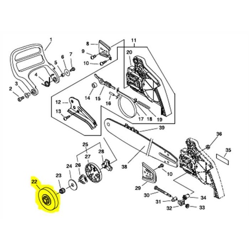 [A556-000400] Cloche embrayage Shindaiwa 363s, A556000400, A556-000401