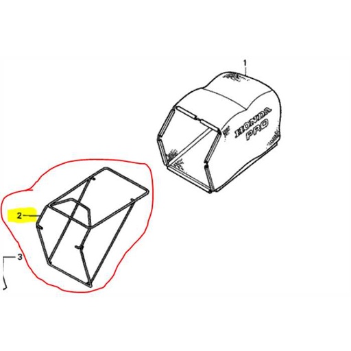 [81330-VF0-751] Armature de bac HONDA HRH536, 81330-VF0-751, 81330VF0751