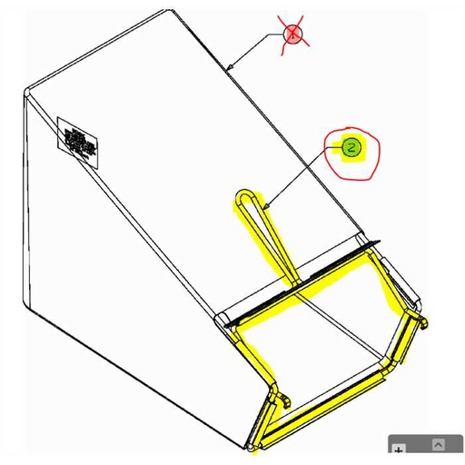 [747-04080A] Armature de bac tondeuse MTD SP53GHWO, 74704080A, 747-04080A