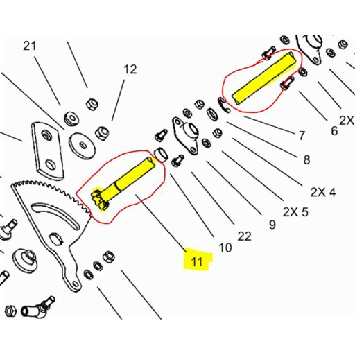 [106-5773] Colonne de direction TORO dh210, 106-5773, 1065773