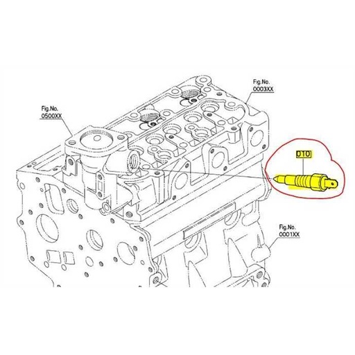 [16851-83043] Contacteur thermostat KUBOTA G2160-G21-G23-GZD15-GR2120, 16851-83040, 16851-83042, 16585183042, 1685143040, 16851-8304-2, 16851-8304-0