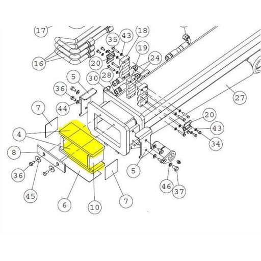 [A48339] COULIISEAU d'usure bras téléscopique avant 528 630 ( a commander par 2 ), A48339