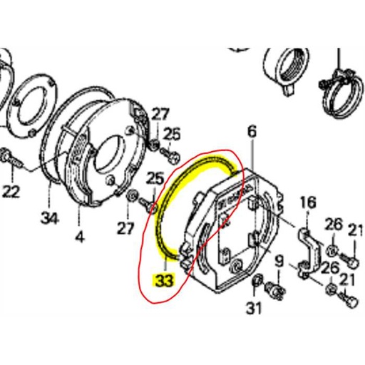 [91353-YB8-003] Joint carter de pompe 5.7x229.3 HONDA WT20, 91353YB8003, 91353-YB8-003