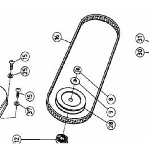 [AC-PTG085500] Courroie fléaux ACTIVE ac842pro 6943, PTG085500, ACPTG085500, 0PTG085500, 5L430K, FGP013509, 8716106100699, 6943, F1643