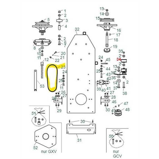 [LIM 4HB-C56] Courroie Limpar WB Turbo H, 4HBC56, LIM4HBC56