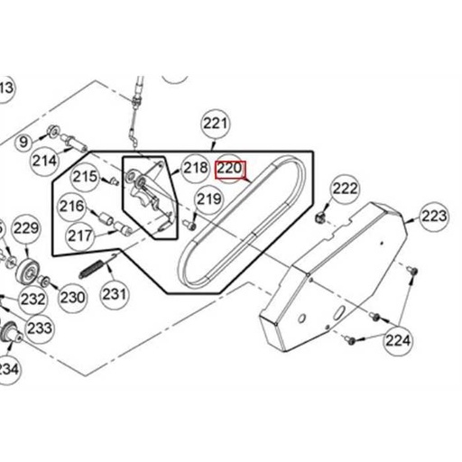 [G07857041] courroie traction as motor as63, E10414, G07857041