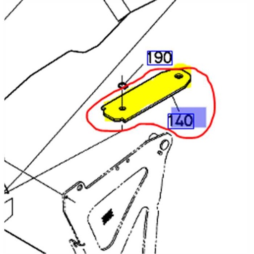 [K6304-63460] Attelage de remorque KUBOTA GR1600-GR2120, K630463460, K6304-6346-0, ATTACHE REMORQUE GR1600 GR2100