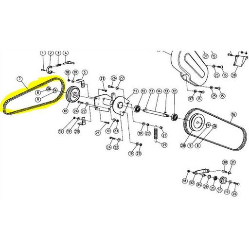 [AC-PTG085400] Courroie intermediaire tendeur fléaux ACTIVE ac842pro 6955, 229503200, PTG085400, ACPTG085400, 8716106100811, 5L550, 21/32" x 55", 4014486959796, 6955, 8423-6855, LG2000475, 5L550K, 72160, F1655, GATES 6955, 6955