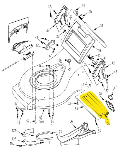 [MZ450XSS46-15] Bavette arrière GTM460SP1, MZ450XSS46-15, MZ450XSS4615, MZ500HXSS46-15A, MZ500HXSS4615A