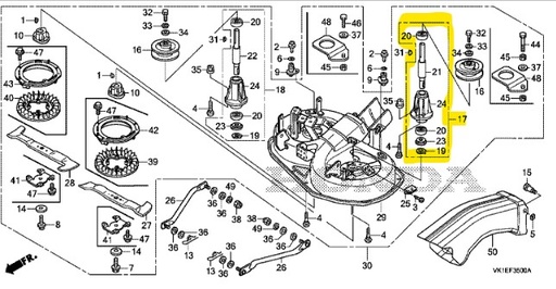 [76210-VK1-F01] ENS. ARBRE LAME G. HONDA., 76210VK1F01