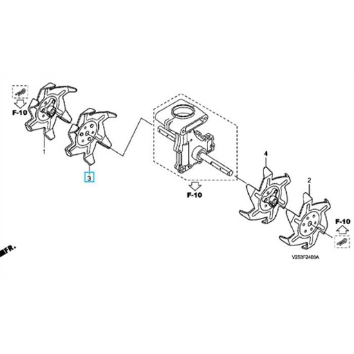 [72470-V25-010] couronne motoculteur honda fg110, 72470-V25-010