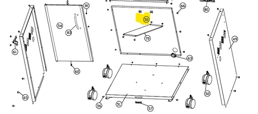 [Z476-0002-GY1SG] Panneau arrière Barbecue Napoleon Triumph 325, Z476-0002-GY1SG