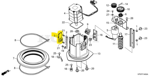 [35760-VP9-003] Ensemble capteur position Logement Honda Miimo 3000, 35760-VP9-003, 35760VP9003