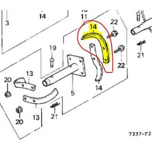 [72465-733-750] Couteau de fraise Honda F501 - 12 pièces par machine, 72465733750, 72465-723-670