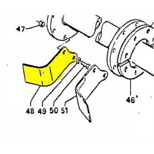 [CN116.110.048.02M] Couteau droit enfuisseuse de pierres carbogreen 126m/140m série M, 116.110.048.02M, 11611004802M