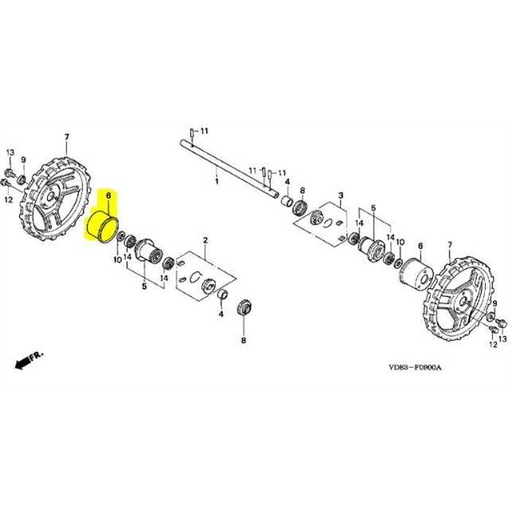 [42767-VA8-010] Couvercle extérieur moyeu de roue Honda UM616, 42767 VA8 010, 42767VA8010