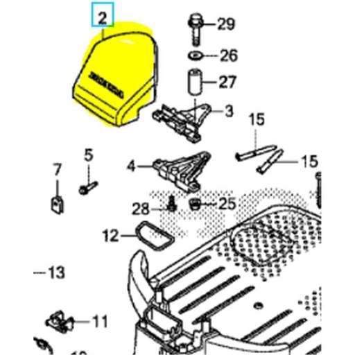 [31221-VP7-000] Couvercle suppérieur station de charge HONDA Miimo310-520 HRM300, 31221-VP7-000